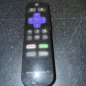 Genuine Sharp LC-RCRUS-20 Shine Face  Roku TV Remote Control